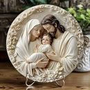 DivinaCasa™ – Enfeite Decorativo da Sagrada Família em Acrílico com Efeito Visual 3D