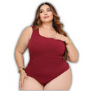 Body BellaCurve™ Plus Size – Modelador com Decote Quadrado em Tecido Ana Ruga