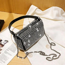 Bolsa Alure™ – Bolsa Feminina de Festa com Glitter, Strass e Alça de Corrente