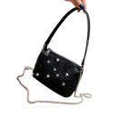 Bolsa Alure™ – Bolsa Feminina de Festa com Glitter, Strass e Alça de Corrente