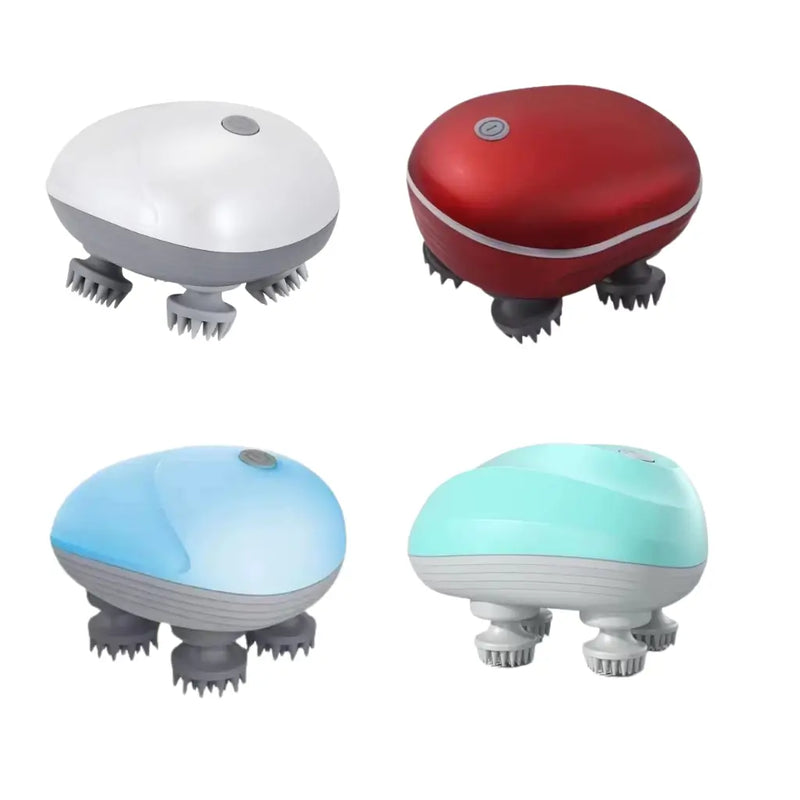 Massageador Capilar Portátil 360° - ScalpZen Pro – para Couro Cabeludo, Ombros e Pescoço | À Prova D’Água e Recarregável