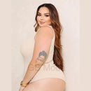 Body BellaCurve™ Plus Size – Modelador com Decote Quadrado em Tecido Ana Ruga