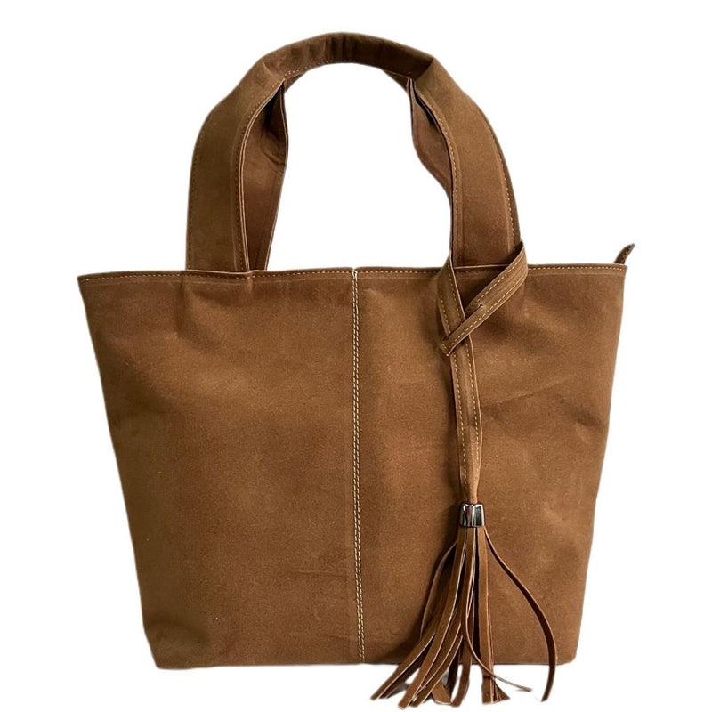 Bolsa Feminina de Camurça Sintética com Franjas Estilo Boho Chic | Tendência Inverno 2025