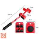 LiftRoller™ – Movedor de Móveis Pesados 5 Peças com Rodinhas Giratórias e Alavanca