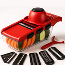 SlicePro™ – Fatiador Multiuso com 6 Lâminas, Recipiente de 1,5L e Protetor de Mãos