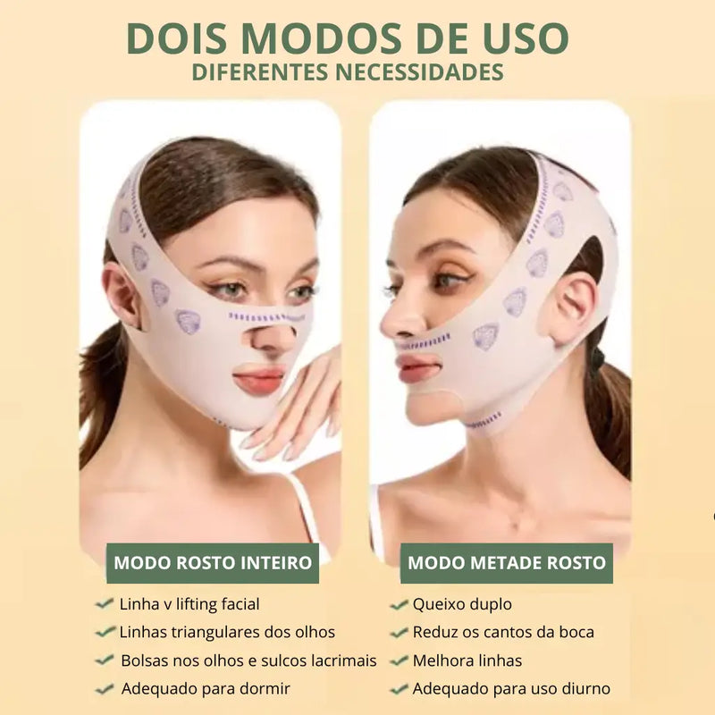 SkinLift Pro – Máscara de Contorno Facial com Efeito Lifting e Redução de Papada