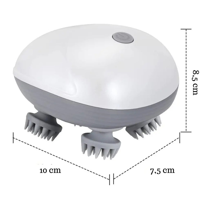 Massageador Capilar Portátil 360° - ScalpZen Pro – para Couro Cabeludo, Ombros e Pescoço | À Prova D’Água e Recarregável
