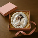 DivinaCasa™ – Enfeite Decorativo da Sagrada Família em Acrílico com Efeito Visual 3D