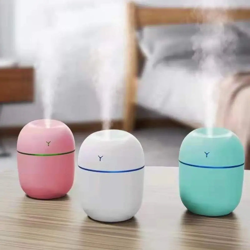 Umidificador de Ar Portátil com LED | FreshVibe 220™ – Silencioso, Compacto e Recarregável